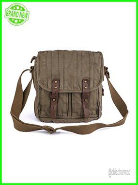 Canvas Crossbody Field Bag Vintage Small Messenger Bag